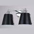 Vaxcel Barrington 16 in. 2 Light Vanity in Matte Black and Chrome Model: W0423