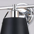 Vaxcel Barrington 24.25 in. 3 Light Vanity in Matte Black and Chrome Model: W0424