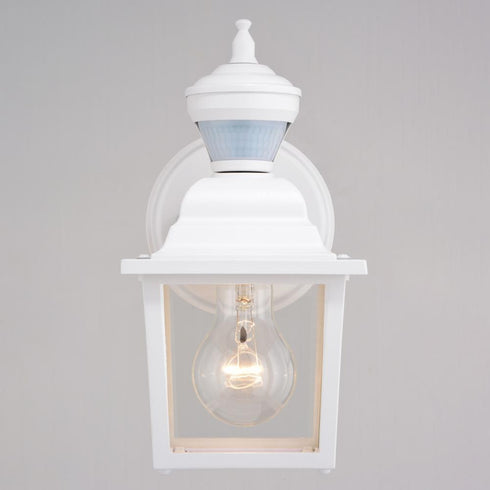 Vaxcel Bedford Park Dualux 5.25 n. Outdoor Motion Sensor Wall Light in Textured White Model: T0733