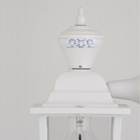 Vaxcel Bedford Park Dualux 5.25 n. Outdoor Motion Sensor Wall Light in Textured White Model: T0733