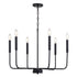 Vaxcel Belden 26 in. 6 Light Chandalier Matte in Black Model: H0297