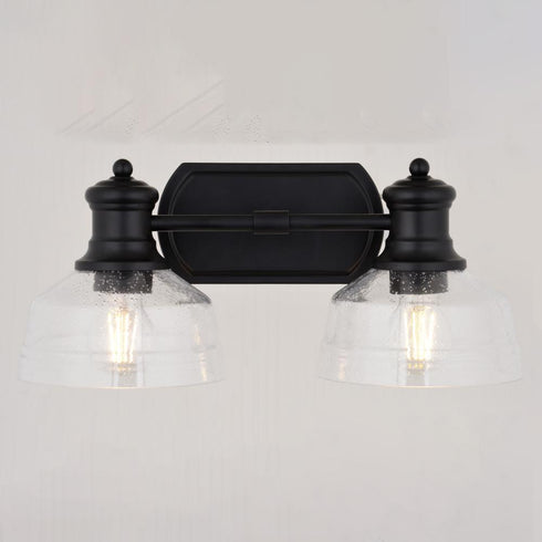 Vaxcel Beloit 17 in. W 2 Light Vanity Light Black in Matte Black Finish Model: W0503