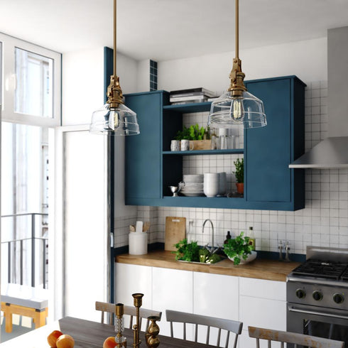 Vaxcel Beloit 9 in. W Mini Pendant in Brushed Gold Model: P0429