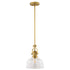 Vaxcel Beloit 9 in. W Mini Pendant in Brushed Gold Model: P0429