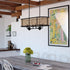 Vaxcel Berens 36 in. W 6 Light Linear Chandelier in Matte Black Model: H0308