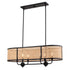 Vaxcel Berens 36 in. W 6 Light Linear Chandelier in Matte Black Model: H0308