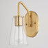 Vaxcel Beverly 1 Light Wall Light in Muted Brass Model: W0443