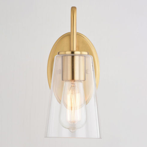 Vaxcel Beverly 1 Light Wall Light in Muted Brass Model: W0443