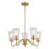 Vaxcel Beverly 23 in 5 Light Chandelier in Muted Brass Model: H0286