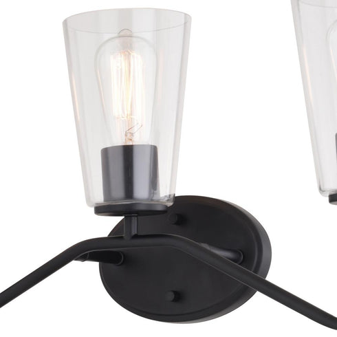 Vaxcel Beverly 3 Light Vanity in Matte Black Model: W0440