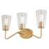 Vaxcel Beverly 3 Light Vanity in Muted Brass Model: W0442