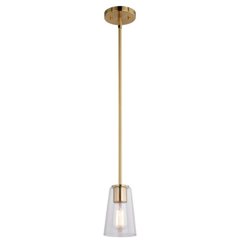Vaxcel Beverly 4.5 in 1 Light Mini Pendant in Muted Brass Model: P0397