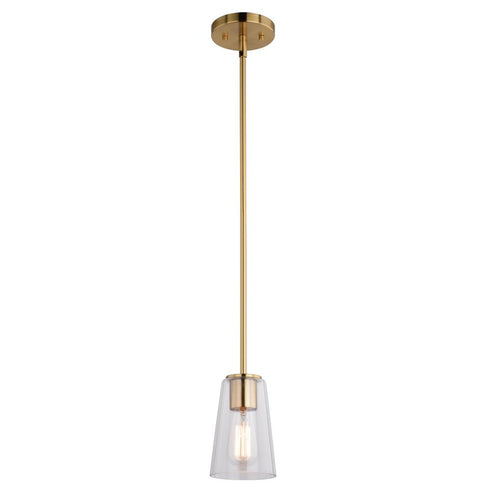 Vaxcel Beverly 4.5 in 1 Light Mini Pendant in Muted Brass Model: P0397