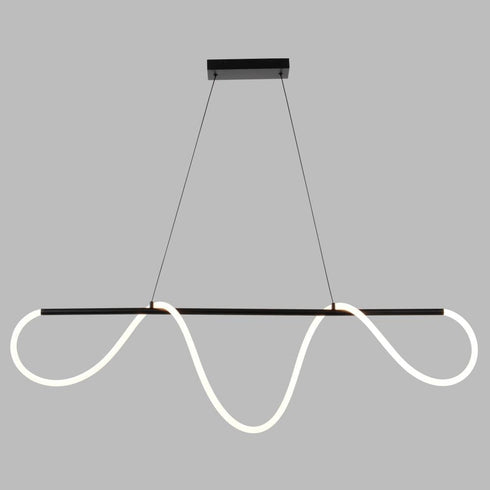 Vaxcel Bowman 57.5 in. W LED Linear Chandelier in Matte Black Model: H0303