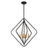 Vaxcel Brady 22 in. 4 Light Pendant in Black and Satin Brass Model: P0389
