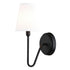 Vaxcel Briar 1 Light Wall Light in Matte Black Model: W0474
