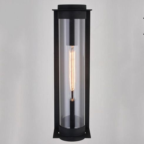 Vaxcel Brighton Park 18 in. H Outdoor Wall Light in Textured Black Model: T0712