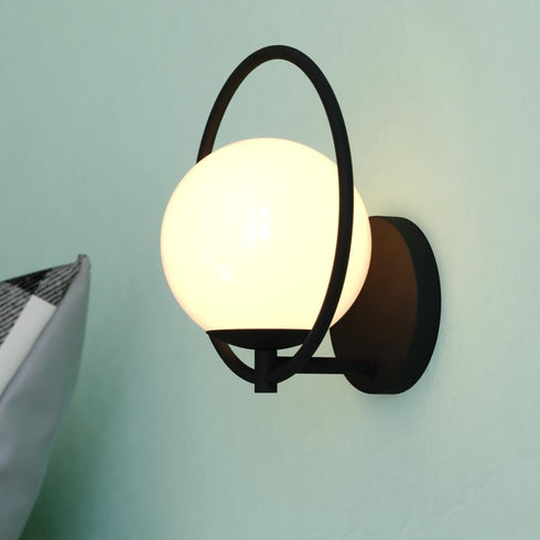 Vaxcel Bucktown 9.75 in. H 1 Light Wall Light in Matte Black Model: W0476