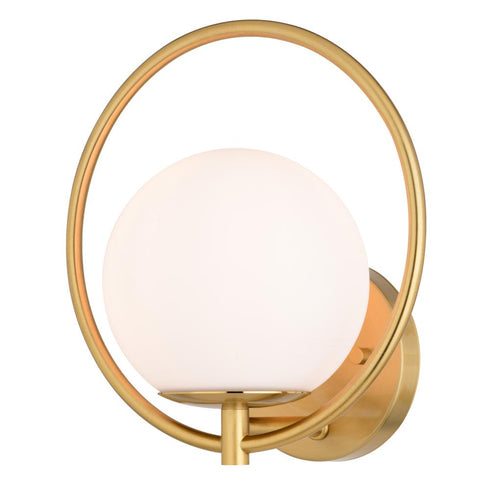 Vaxcel Bucktown 9.75 in. H 1 Light Wall Light in Natural Brass Model: W0475