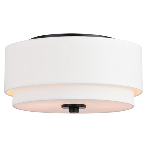 Vaxcel Burnaby 13 in Flush Mount in Black Model: C0279