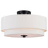 Vaxcel Burnaby 16 in Semi Flush Mount in Black Model: C0281