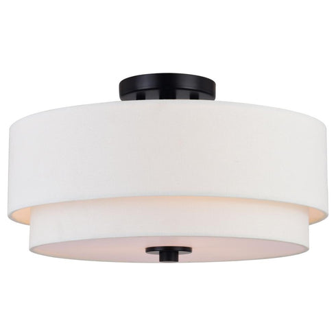 Vaxcel Burnaby 16 in Semi Flush Mount in Black Model: C0281
