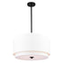 Vaxcel Burnaby 20.5 in 4 Light Pendant in Black Model: P0392