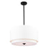 Vaxcel Burnaby 20.5 in 4 Light Pendant in Black Model: P0392