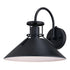 Vaxcel Canton 12 in. Outdoor Wall Light Matte Black and Glossy White in Matte Black and White Finish Model: T0748