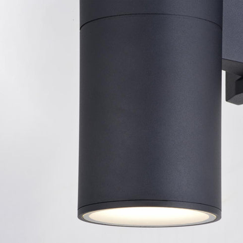 Vaxcel Chiasso LED 2 Light 13 in. H Outdoor Wall Light in Textured Black Model: T0747
