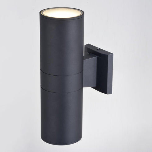 Vaxcel Chiasso LED 2 Light 13 in. H Outdoor Wall Light in Textured Black Model: T0747