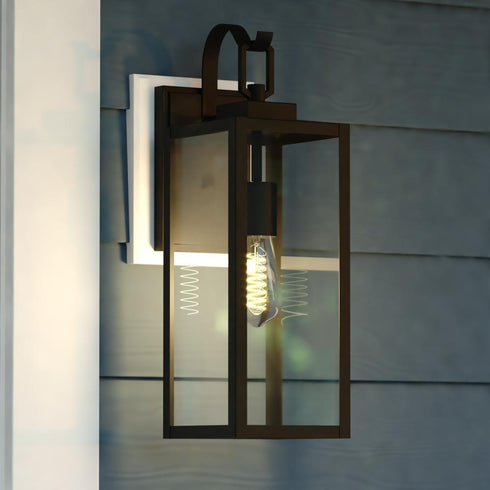 Vaxcel Clinton 6 in. Outdoor Wall Light in Matte Black Model: T0745