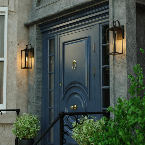 Vaxcel Clinton 6 in. Outdoor Wall Light in Matte Black Model: T0745
