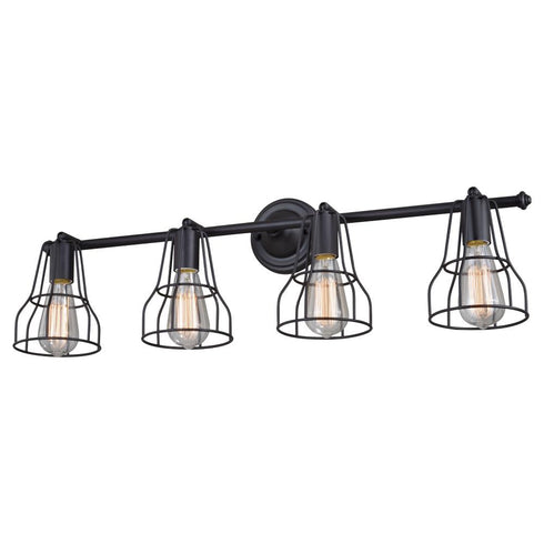 Vaxcel Clybourn 4 Light Adjustable Vanity Oil Rubbed in Bronze Model: W0314