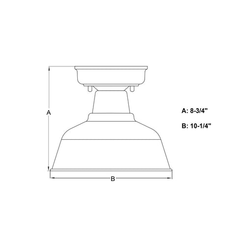 Vaxcel Cody 10.25 in. W Outdoor Semi Flush Mount in Oil Rubbed Bronze and Light Gold Model: T0770