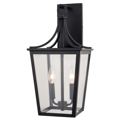 Vaxcel Cottage Grove 9 in. W Outdoor Wall Light in Matte Black Model: T0775