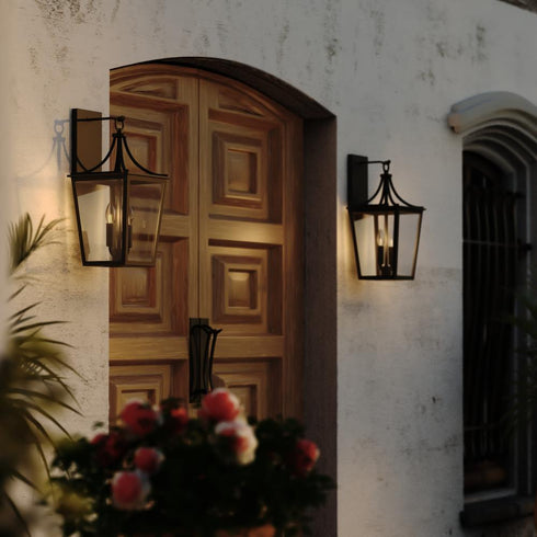Vaxcel Cottage Grove 9 in. W Outdoor Wall Light in Matte Black Model: T0775