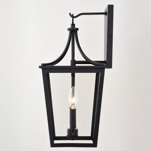 Vaxcel Cottage Grove 9 in. W Outdoor Wall Light in Matte Black Model: T0775