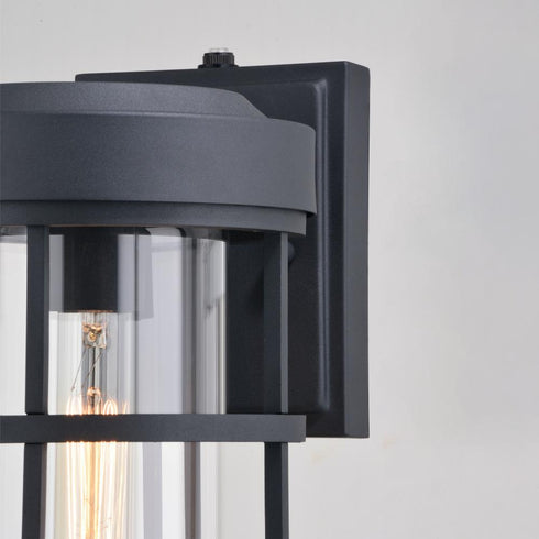 Vaxcel Crestline 6.5 in Outdoor Wall Light in Textured Black Model: T0742