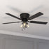 Vaxcel Cromwell 52 in. Ceiling Fan with Pull Chain and Remote in Matte Black Model: F0128