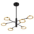Vaxcel Cullerto 34.75 in. 6 Light LED Pendant in Matte Black and Antique Gold Model: P0424