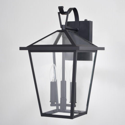 Vaxcel Derby 10 in 3 Light Outdoor Wall Light in Matte Black Model: T0718