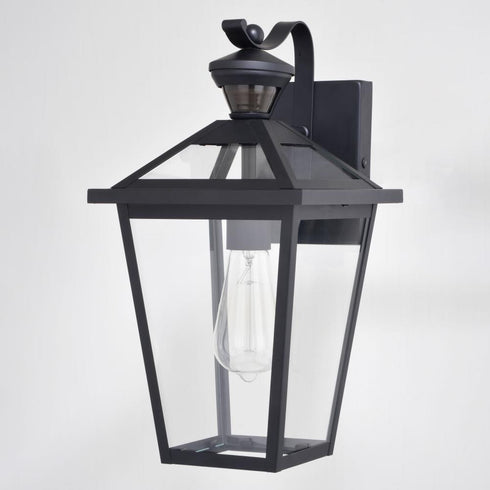 Vaxcel Derby Dualux 8 in Outdoor Motion Sensor Wall Light in Matte Black Model: T0717