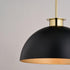 Vaxcel Devon 16 in. Pendant in Matte Black and Satin Brass Model: P0412