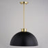 Vaxcel Devon 16 in. Pendant in Matte Black and Satin Brass Model: P0412