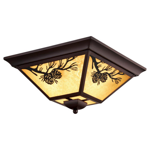 Vaxcel Douglas 14 in. Outdoor Flush Mount in Warm Bronze Model: T0665