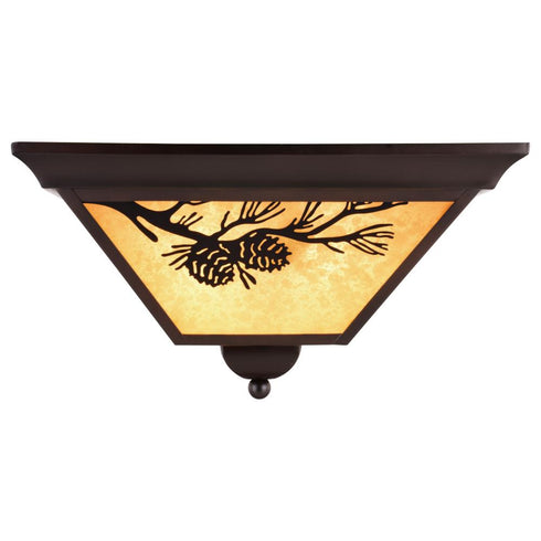 Vaxcel Douglas 14 in. Outdoor Flush Mount in Warm Bronze Model: T0665
