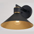 Vaxcel Dunbar 10 in Outdoor Wall Light in Matte Black and Gold Model: T0681