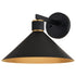 Vaxcel Dunbar 12 in Outdoor Wall Light in Matte Black and Gold Model: T0682