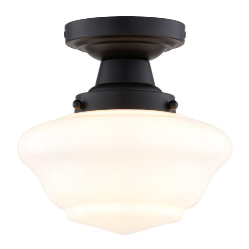 Vaxcel Eastgate 8.75 in. W Semi Flush Ceiling Light in Matte Black Model: C0312